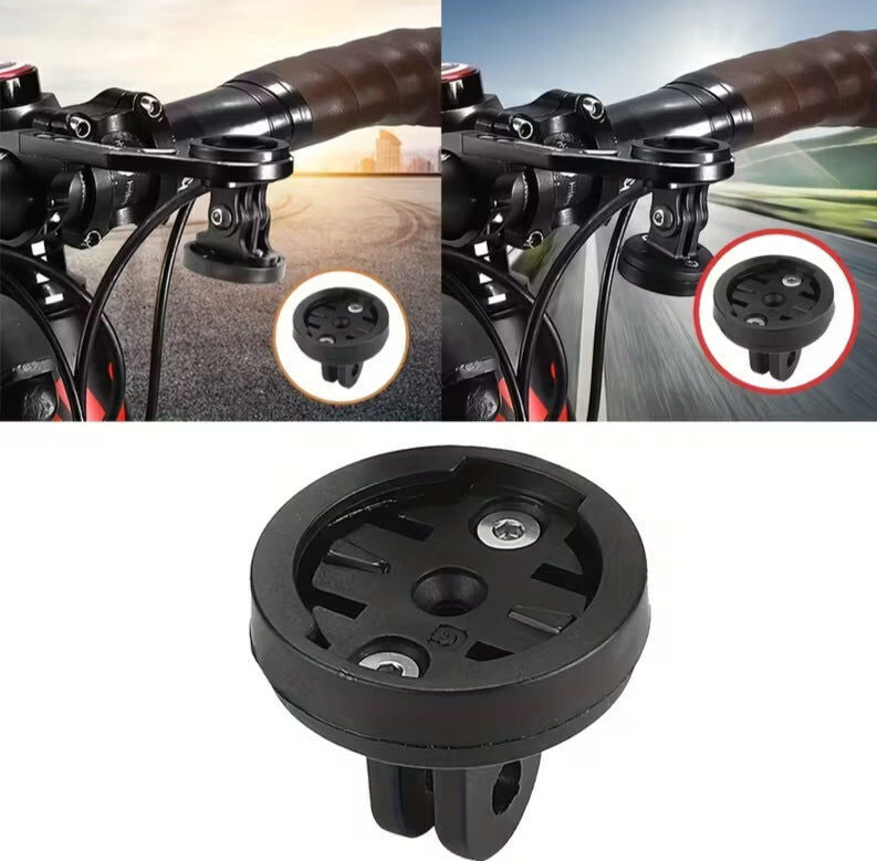 Quarter-Turn to 2-Prong GoPro Adapter for Garmin Edge – mounted on handlebar