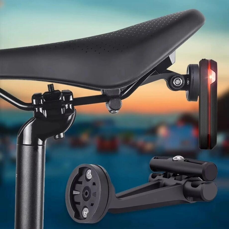 Saddle Rail Mount with GoPro action camera attached