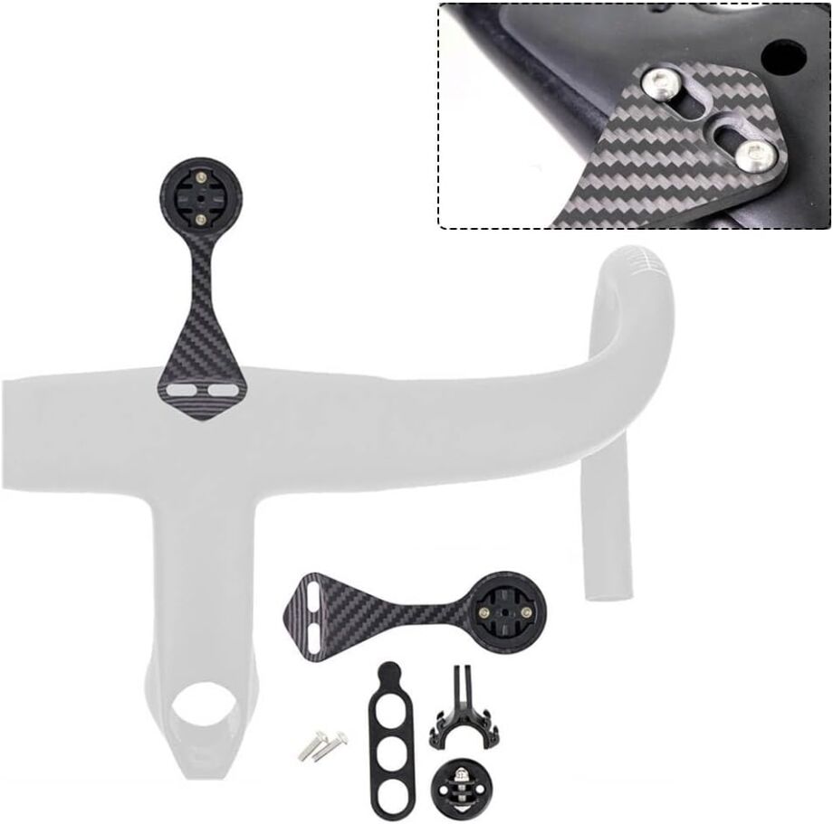 Carbon mount with Garmin quarter-turn insert on integrated bar