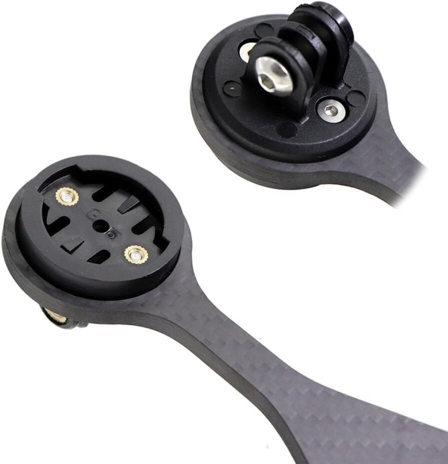 Carbon handlebar computer and camera mount – dual view